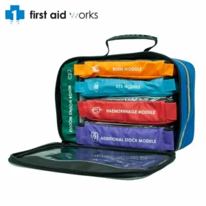 Modular First Aid Kit by First Aid Works FAWT3MS open left