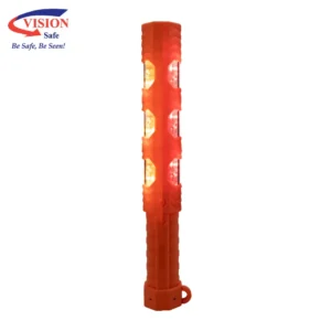 Rechargeable Baton Amber Red Upright By Vision Safe